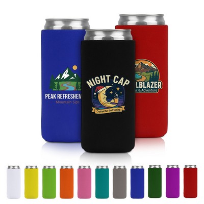 Custom Neoprene Collapsible 12oz Slim Can Cooler